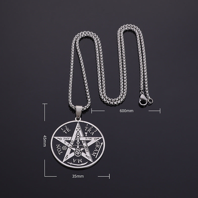 Personalized Pentagram Solomons Seal Amulet Necklace