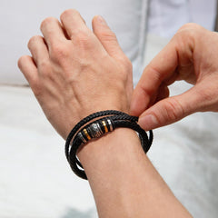 Bracelet en cuir pour homme Your Smile 