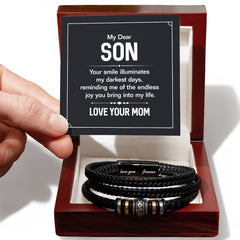Bracelet en cuir pour homme Your Smile 