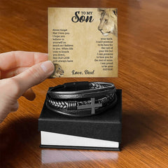 À mon fils - Bracelet croix 