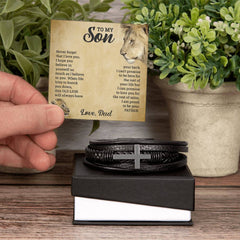 À mon fils - Bracelet croix 