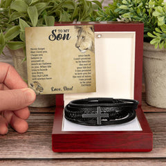 À mon fils - Bracelet croix 