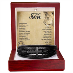 À mon fils - Bracelet croix 